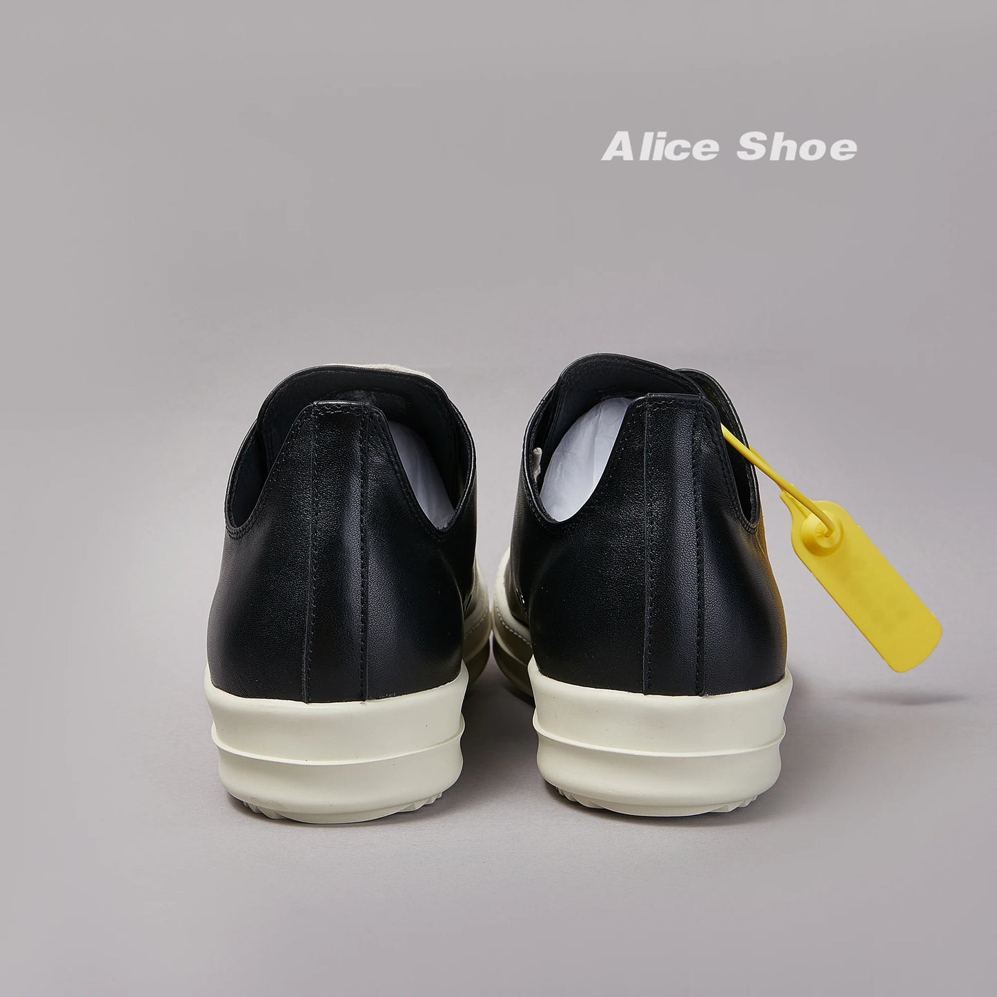 Maxy Ricks Brand Men Shoe Casual Leather Low Top Women Sneaker Fashion Flat Luxury Designer Platform owens Quality Black Flat Shoe