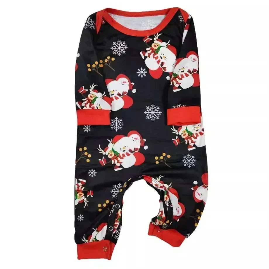 Christmas Matching Pajamas Set New Year's Clothes Santa Allover Print Adults Kids 2 Pcs Suit Baby Romper Xmas Family Look