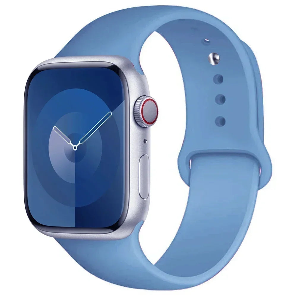 Maxy Silicone Band For Apple Watch strap 44mm 45mm 40mm 41mm 42-46mm sport bracelet iwatch series 8 7 6 5 4 9 10 11 SE-Ultra 2/3 49mm