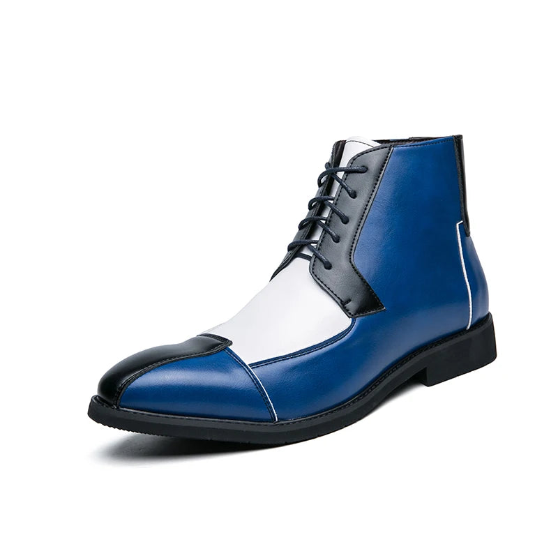 Amay Italian Style Chelsea Boots Mens Mid Calf Dress Shoes Business Formal Ankle Boots Male Winter Spring Split Leather Casual Shoes