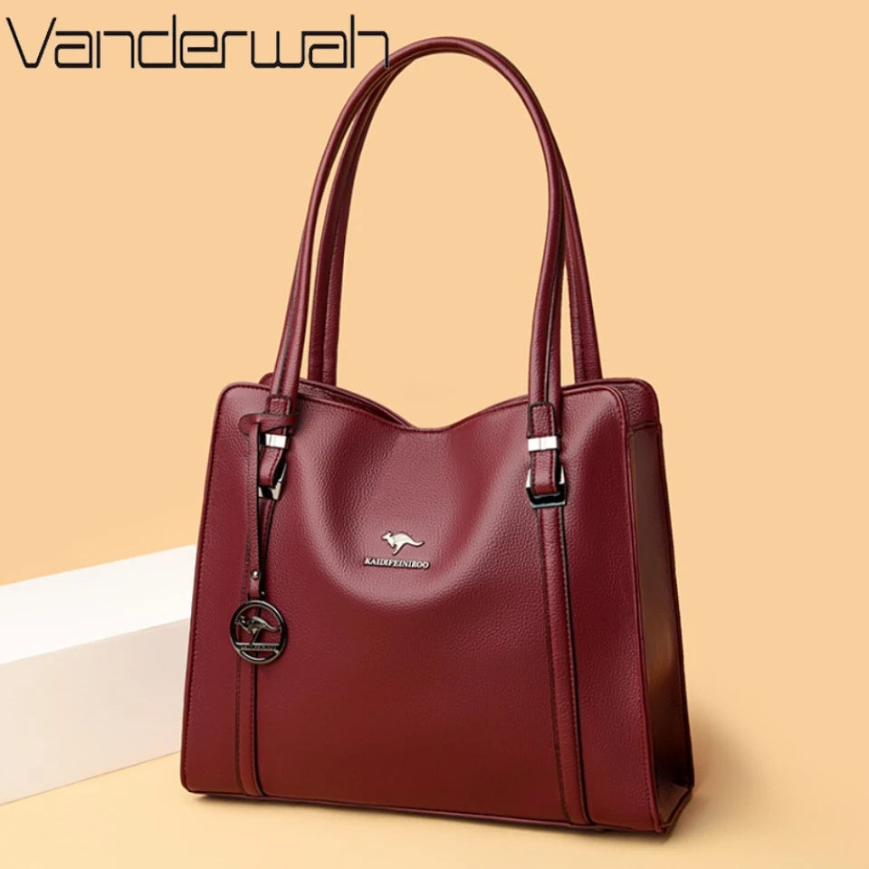 Maxy Genuine Brand High Quality Pu Leather Casual Tote Luxury Handbags Women Bags Designer Shoulder Top-handle Bags for Women Sac