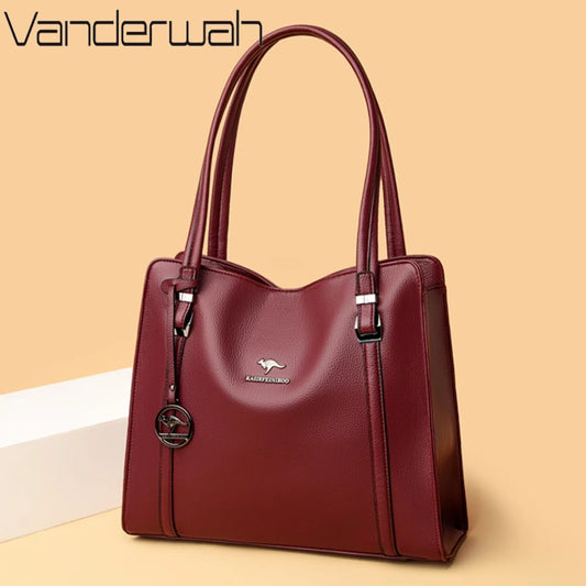 Maxy Genuine Brand High Quality Pu Leather Casual Tote Luxury Handbags Women Bags Designer Shoulder Top-handle Bags for Women Sac