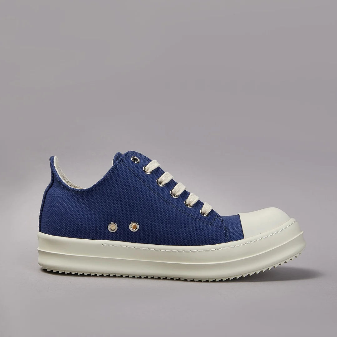 Maxy Ricks Luxury Design Canvas Blue Casual Shoes for Women Owens Causal Shoes for Men Owens Women Low-top Flat Sneakers Men Sneakers