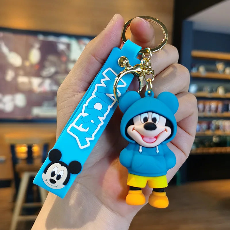 Maxy Anime Disney Figure Villain Maleficent The Evil Queen Cruella Silicone Keychain Bag Key Ring Pendant Children Toy Birthday Gifts