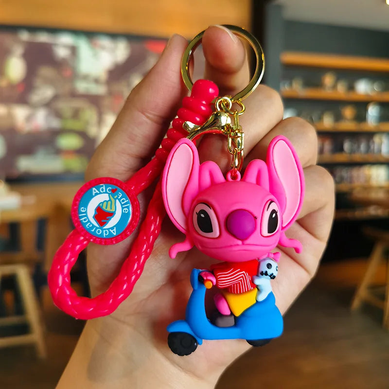Maxy Anime Disney Figure Villain Maleficent The Evil Queen Cruella Silicone Keychain Bag Key Ring Pendant Children Toy Birthday Gifts