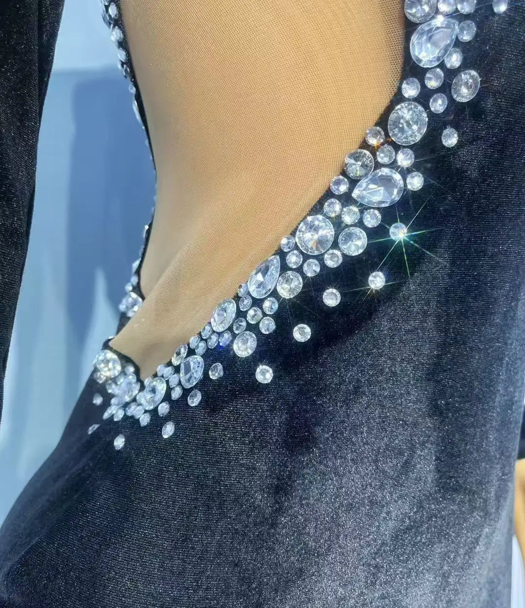 Maxy Sexy Twinkling Rhinestones Elegant Mermaid Dress Women Party Celebrate Evening Wedding Gown Red carpet Stage Wear Outfit