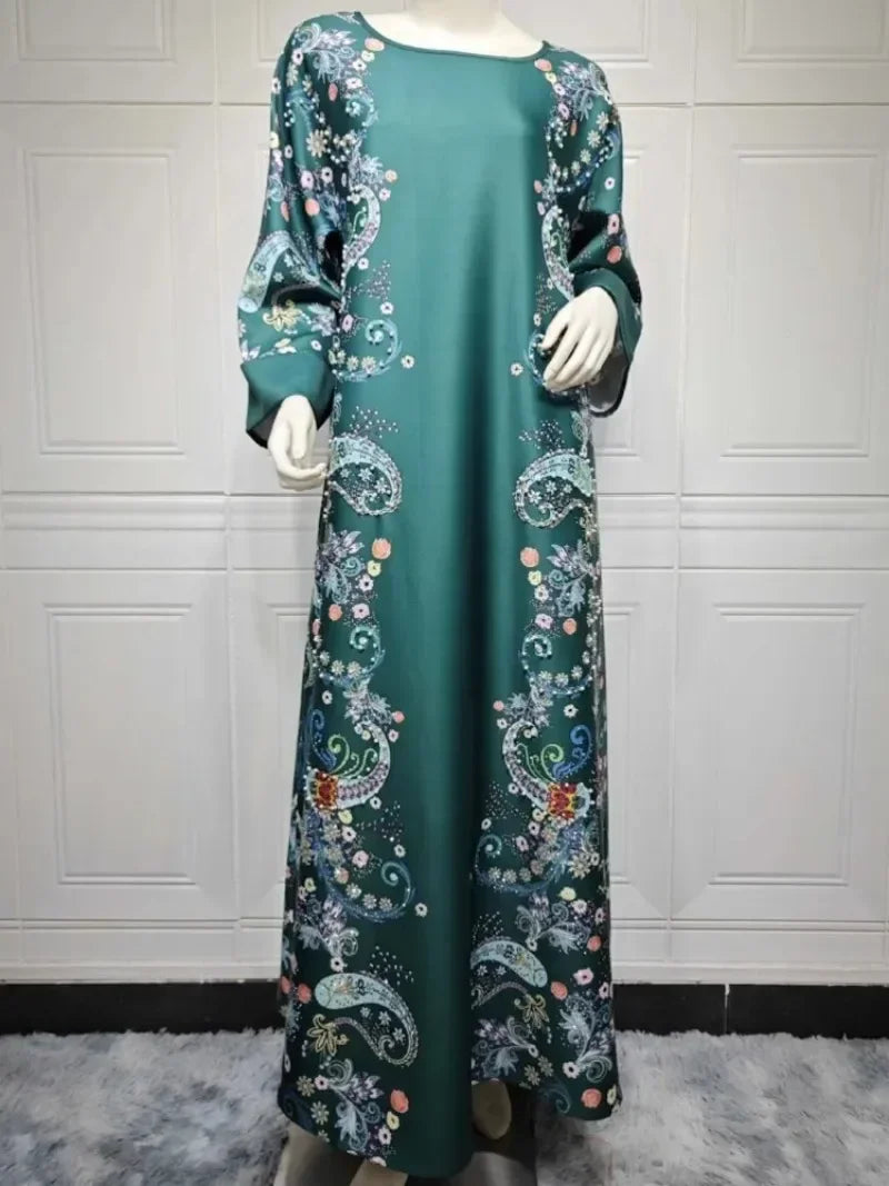 Amay For Women Dubai Luxury African Muslim Fashion Dress Caftan Marocain Evening Party Dresses Boubou Robe Djellaba Femme