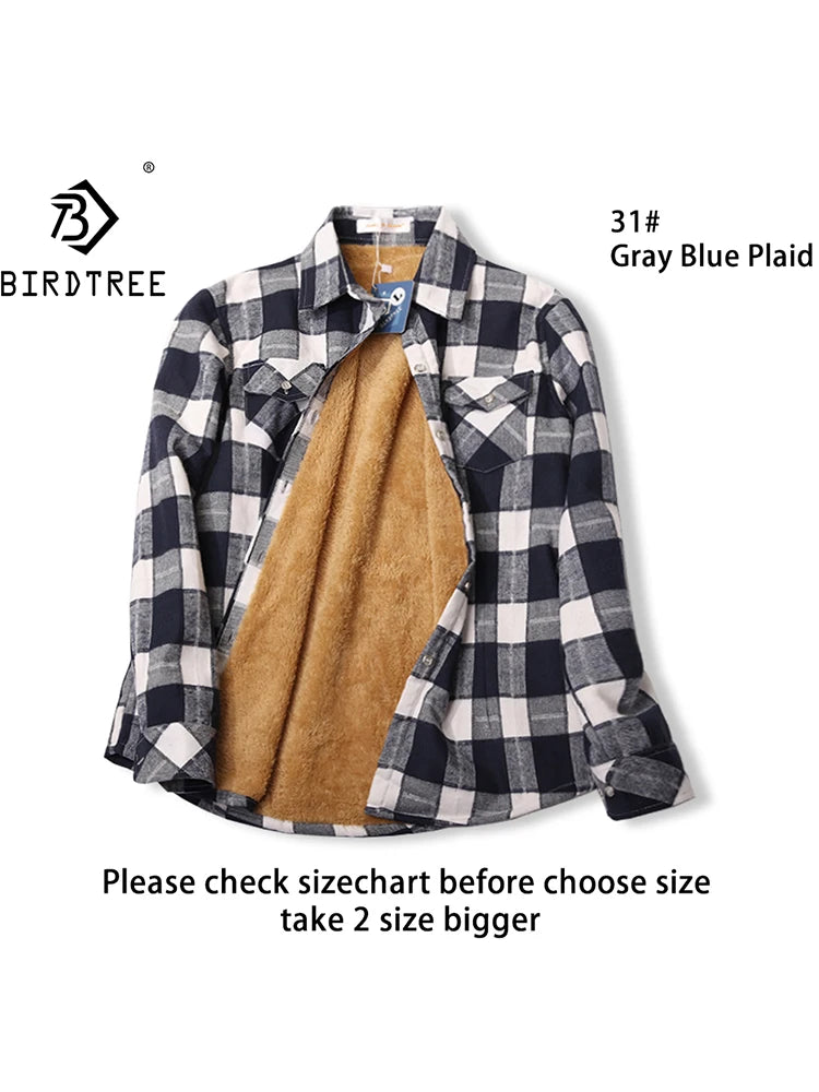 Maxy Women Plus Velvet Thicken Plaid Shirts Winter Warm Coat Jacket Brand Woman Clothes Fleece Tops Female Casual Outerwe T26701J