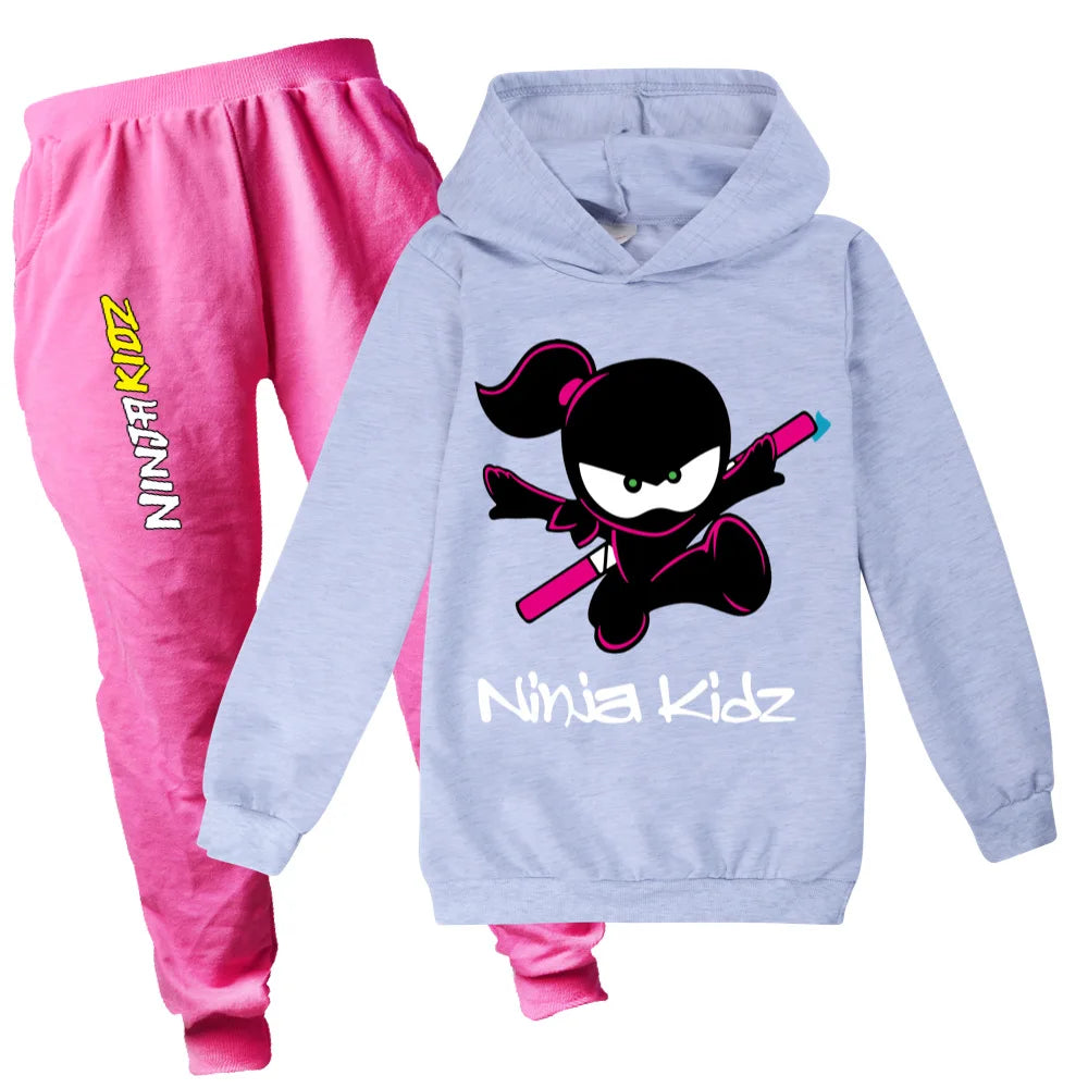 Maxy Fall Boys T Shirts Hoodies 2pcs Sets Toddler Girl Winter Clothes NINJA KIDZ Kids Christmas Clothing Fashion Children Outfits