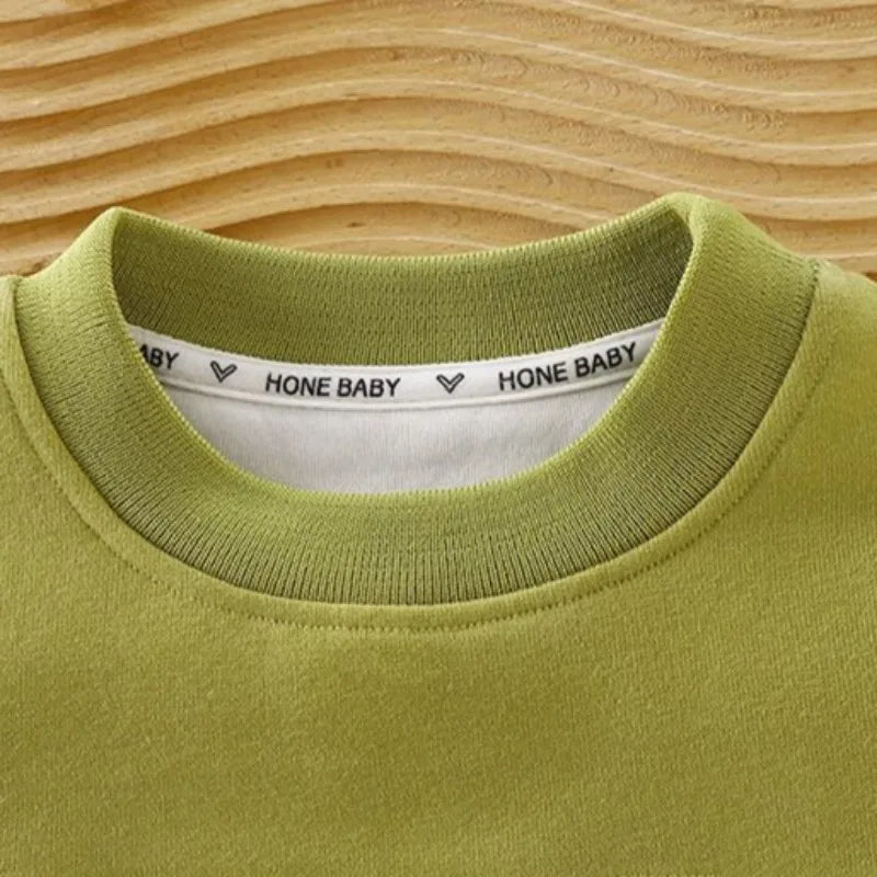 Spring Baby Boy Clothes Set Kid Girls Fashion Sweatshirts Pullover Top and Pants 2 Pieces Suit Children Patchwork Tracksuits