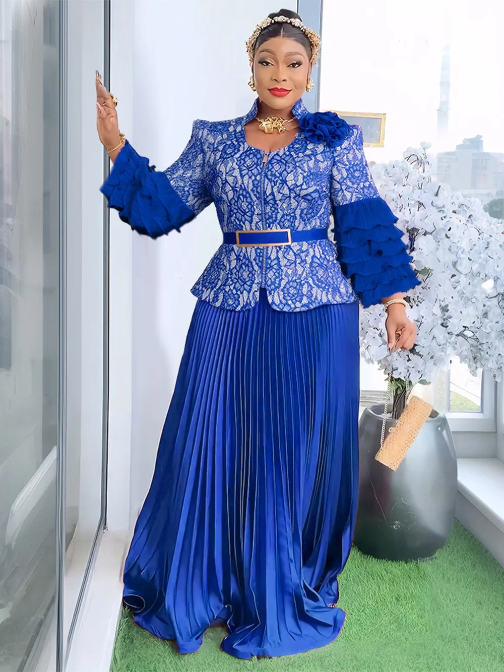 Amay Plus Size Evening Dresses for Women Luxury Sequin Gown Elegant Turkey Wedding Party Long Dress Ankara Ladies Clothing