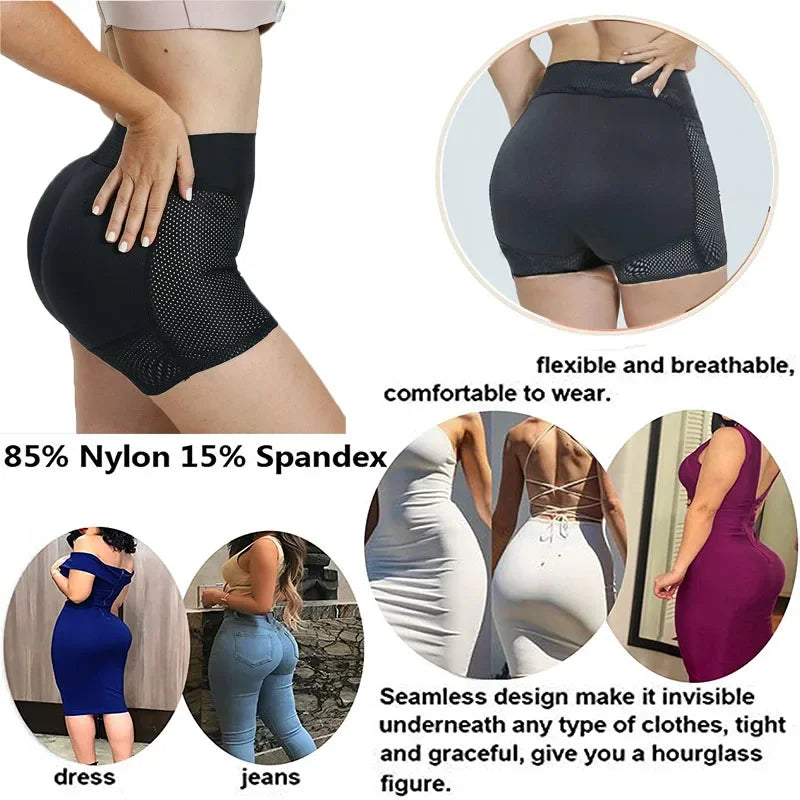 Maxy Booty Enhancement Body Shaper Panties Tummy Control Breathable Little Hole Buttock Enhance Butt Lifter Shapewear Boyshort