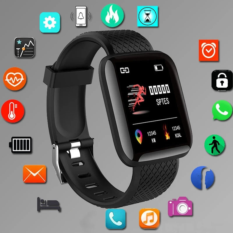 Maxy Smartwatch Men Women Wristwatches Smart Watch Message Fitness Monitor Bracelet Birthday Gift Electronic Clock For Android IOS