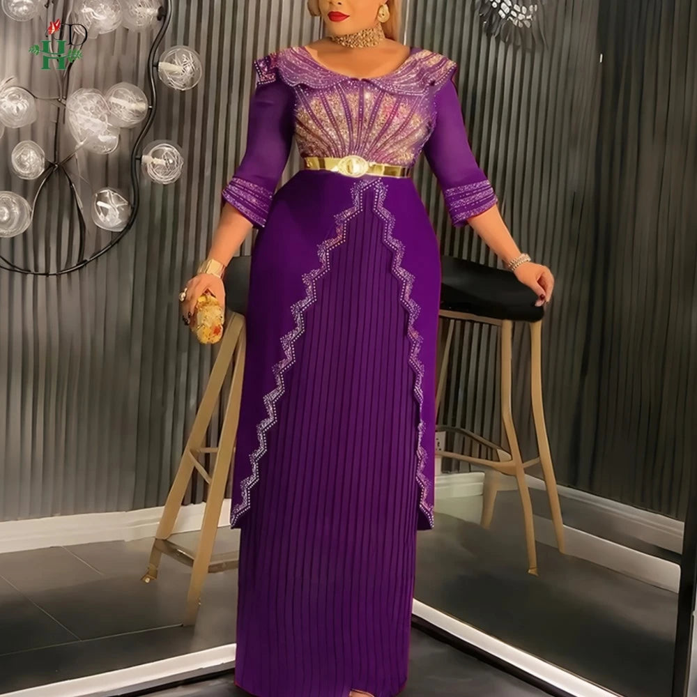 Amay Woman Turkey Dress Plus Size Maxy Dress Wedding Party Africa Clothing Luxury Elegant Robe Femme New