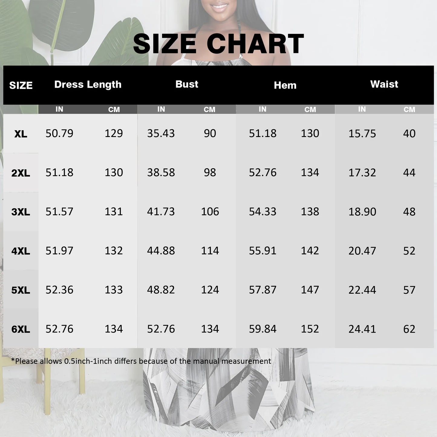 Maxy Plus Size Women's Casual Long-sleeved Dress for Women Sexy 3D Printed halterneck dress Loose Plus Size Dress