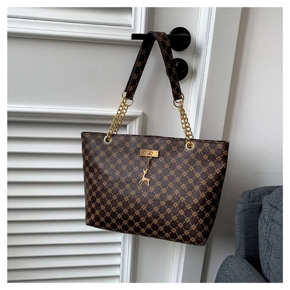 Maxy Women Luxury Design Tote Bag Large Capacity Handbag Fashion Printing Shoulder Bag Trendy New Shopping Bag Purse