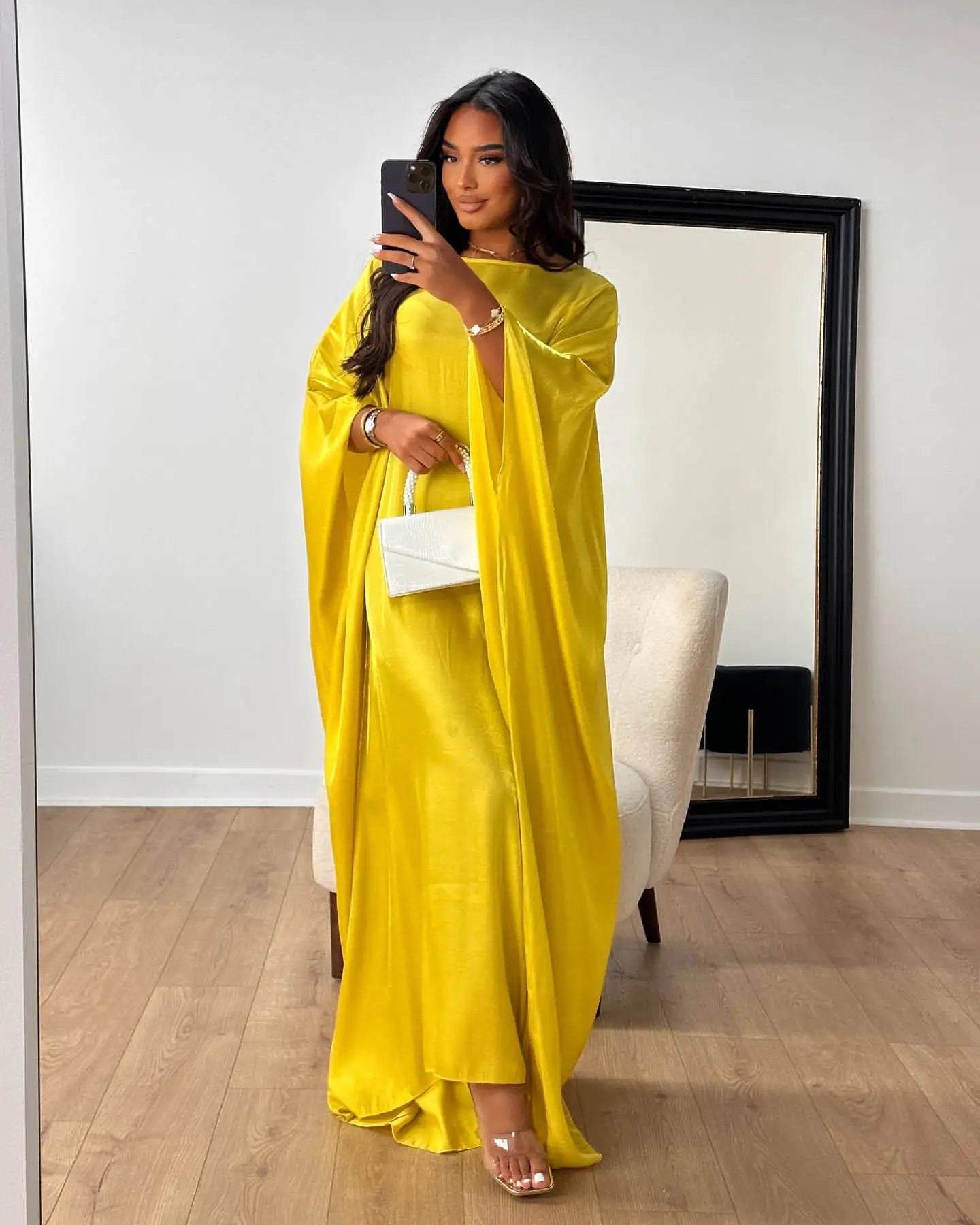 Maxy 20 Colors Shiny Butterfly Abaya Inside Belt Muslim Women Party Dress Summer Abayas Dubai Luxury Turkey Islam Outfits Kaftan Robe