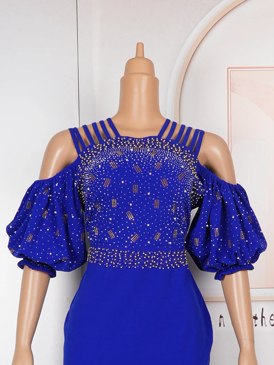 Amay Plus Size African Party Dresses for Women New Fashion Dashiki Ankara Wedding Evening Gown Elegant Turkey Muslim Maxy Dress