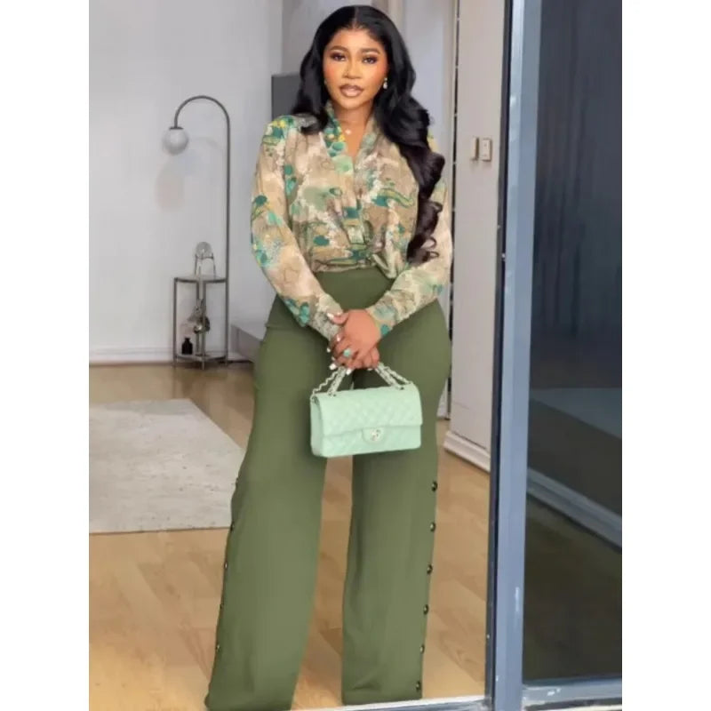 Maxy 2 Piece Women Sets New Arrival Spring Autumn Matching Sets Two Pieces Sets Top Pants Suits Outfits Clothing