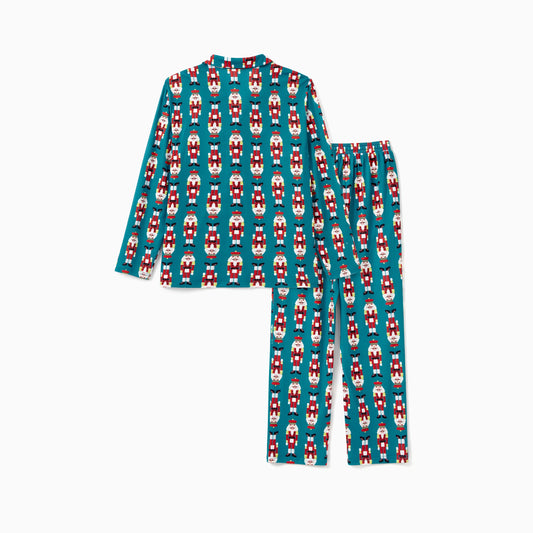 PatPat Christmas Pajamas Sets Family Matching Allover Nutcracker Pattern Collared Holiday