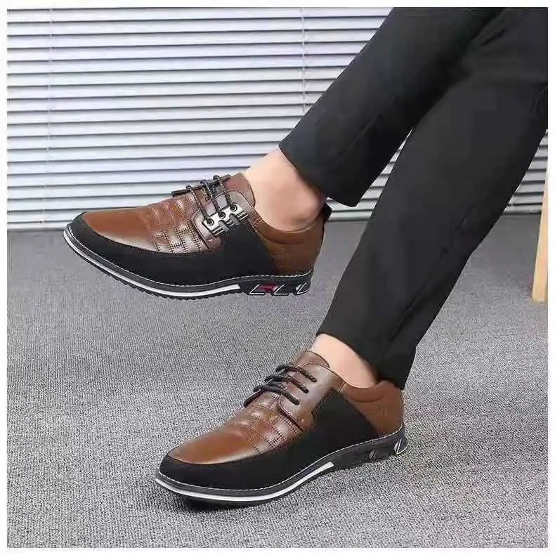 Amay Men Dress Shoes Natural Leather Men's Brand Shoes Sale Formal Shoe Men's Cowhide Italian Patent Leather Loafers Footwear Casual