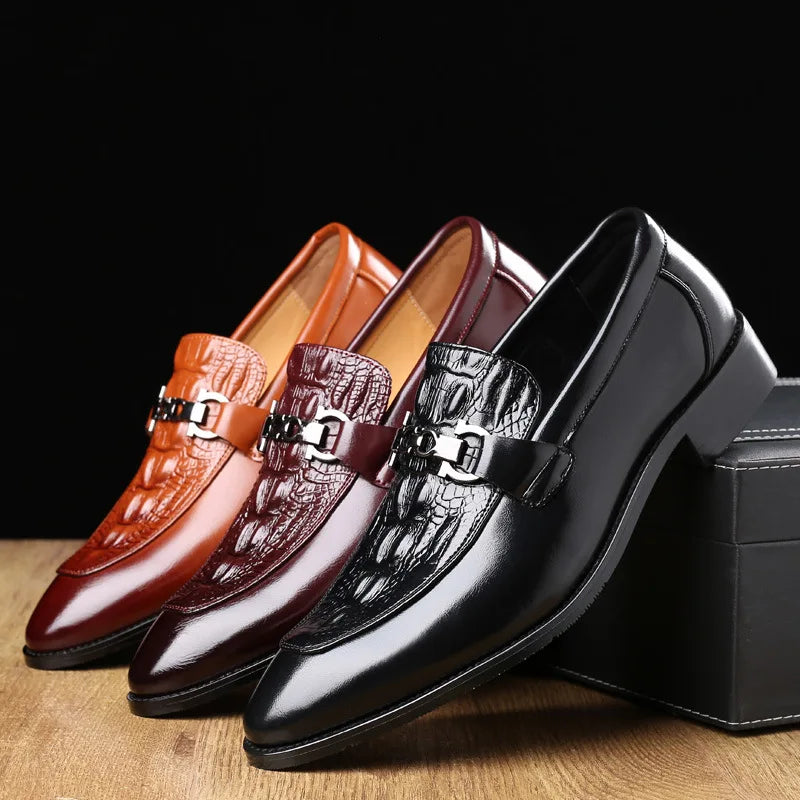 Amay Crocodile Shoes Black Business Shoes Men Oxford Leather Suit Shoes Men Italian Formal Dress Sapato Social Masculino Mariage Shoes