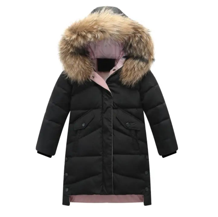 Maxy Girl Clothes Autumn Winter Thicken Kids Jacket Infants Girls Hooded Printing Down Jackets Coat Toddler Warm Outerwear