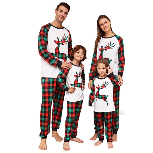 Maxy Family Matching Outfits Christmas Pajamas Adult Kids the Whole Family Same Pajama's 2Pcs Xmas Sleepwear Baby Clothing Set