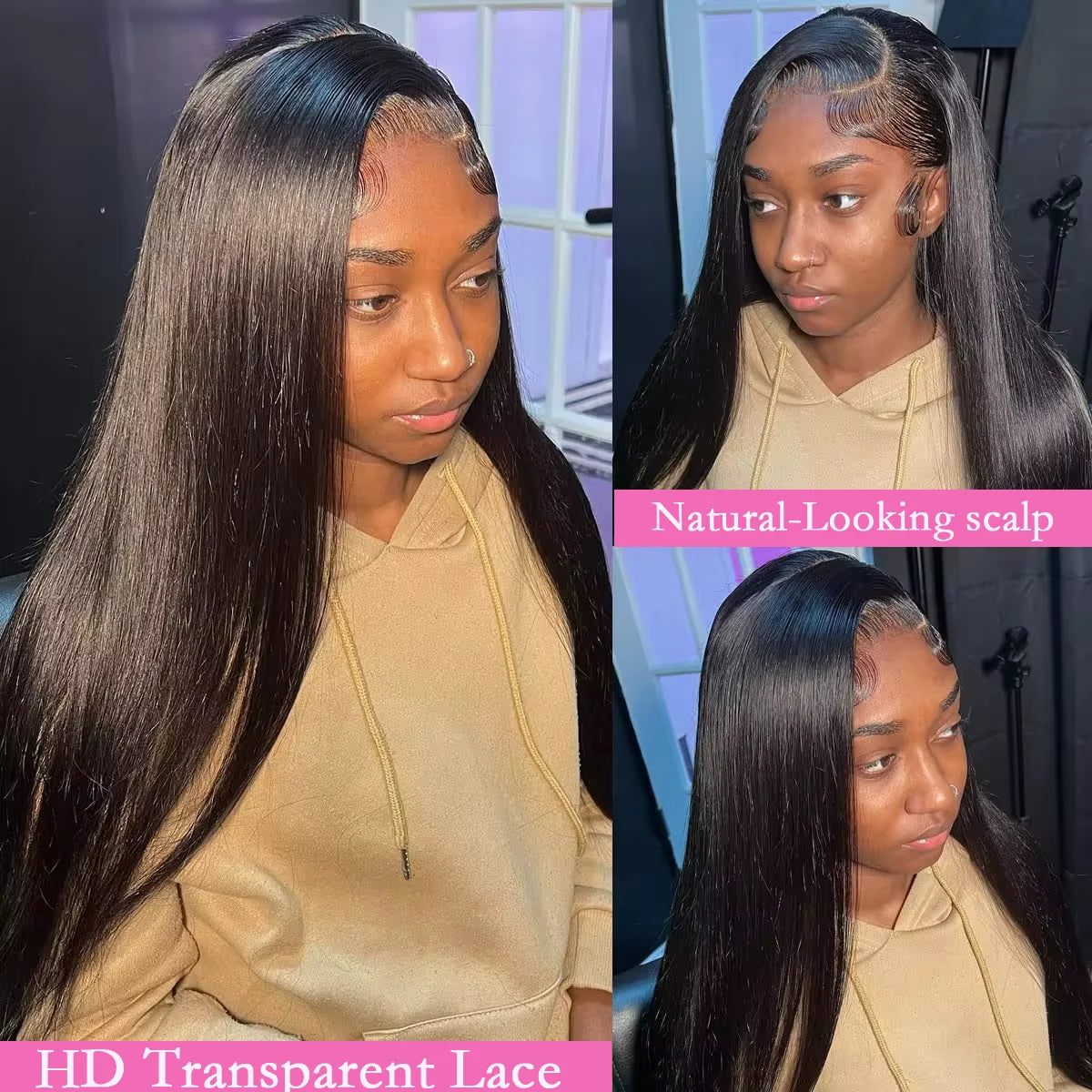 Amay Density Glueless Wig Human Hair Hd Lace Frontal Wig 30 Inch 5x5 Straight Lace Front Wig 360 Full Lace Front Wig Pre Plucked