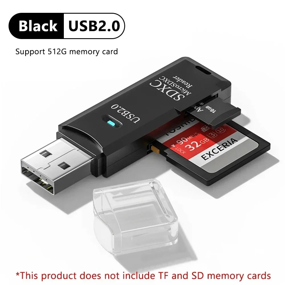 Maxy 2-in-1 Multi Functional USB 3.0 Card ReaderMicro SD TFMemoryCardReaderUSBFlashDrive CardreaderAdapter For PCLaptops Accessories