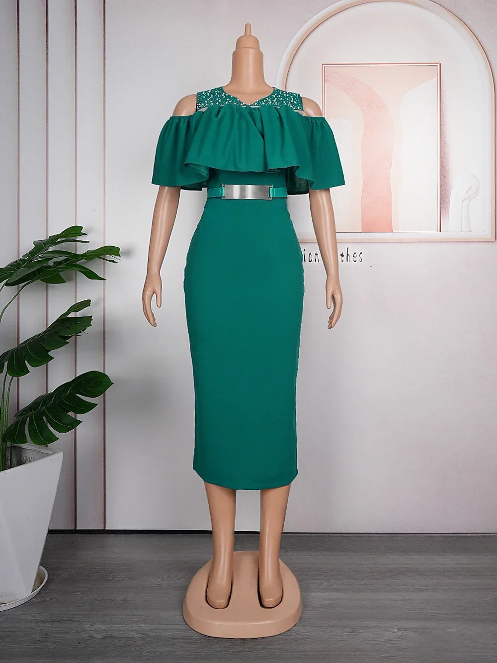 Amay New Party Evening Dresses African Turkey Women Bodycon Robe Ruffle Elegant Dress Wedding Evening Prom Gown Clothes