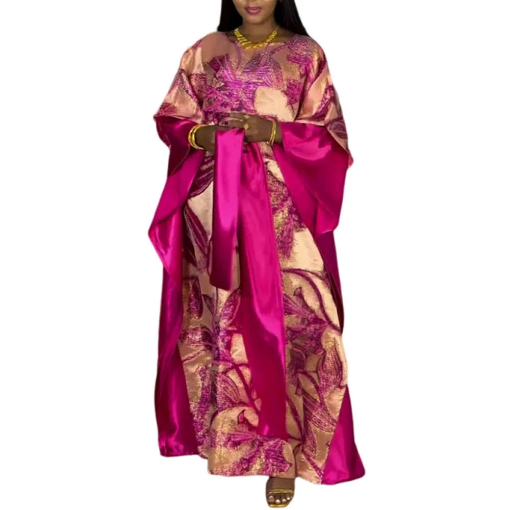 Maxy Plus Size Party Long Dresses for Women New Dashiki Ankara Sequin Evening Gowns Turkey Outfits Robe Clothing