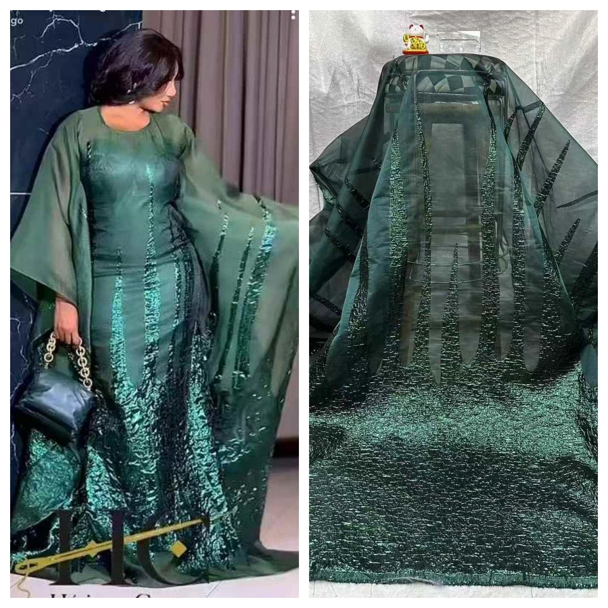 Maxy New African Tulle Lace Fabric Satin Nigerian Brocade Gild Jacquard Lace Fabric For Sewing Wedding Party Dresses Women Cloth