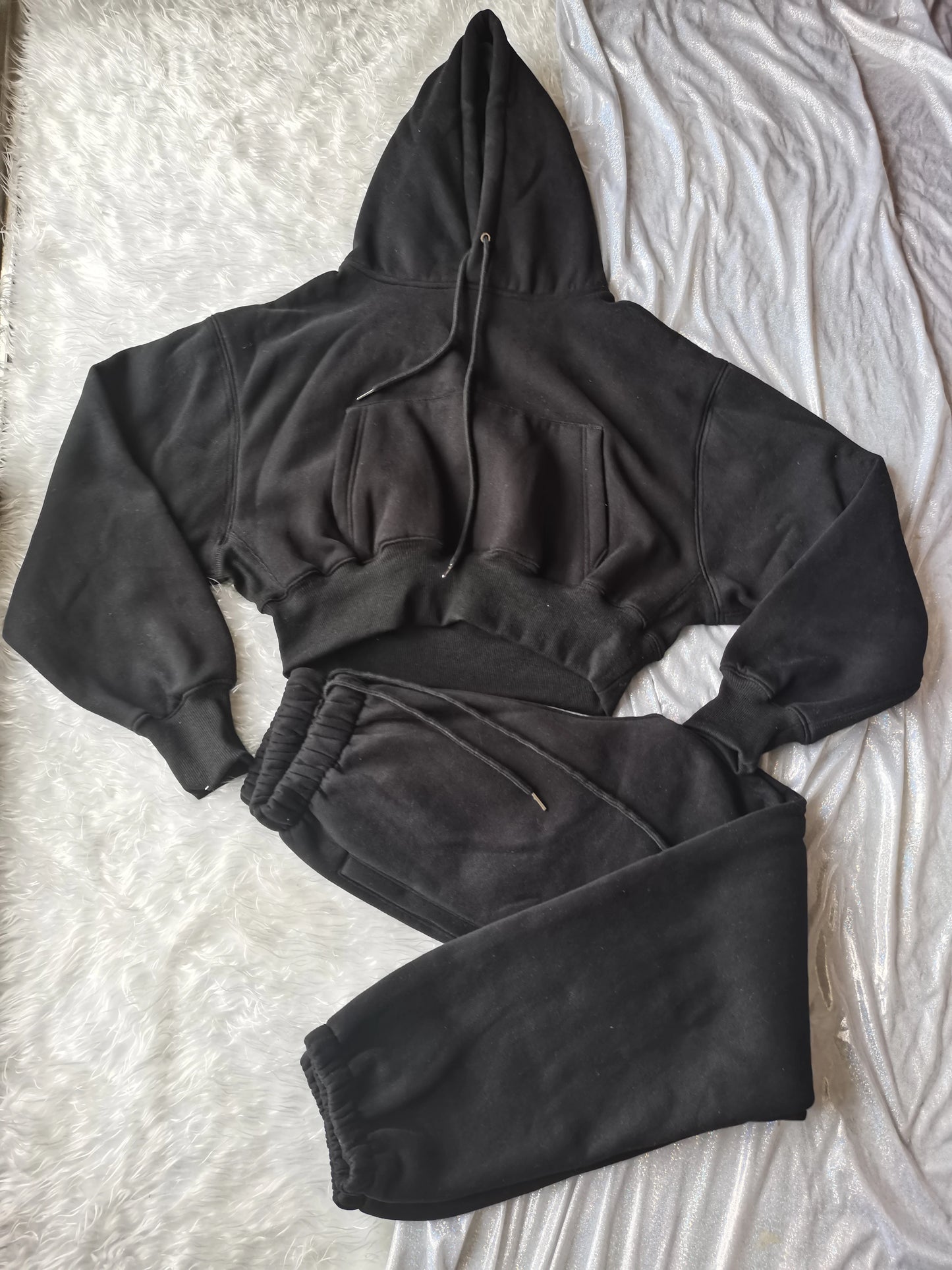 Maxy Wholesale Fleece Hoodie with Jogger Pant Sweat Suit Fall Winter 2 Piece Set Tracksuit Women Sports Outfit Two Piece Solid Casual