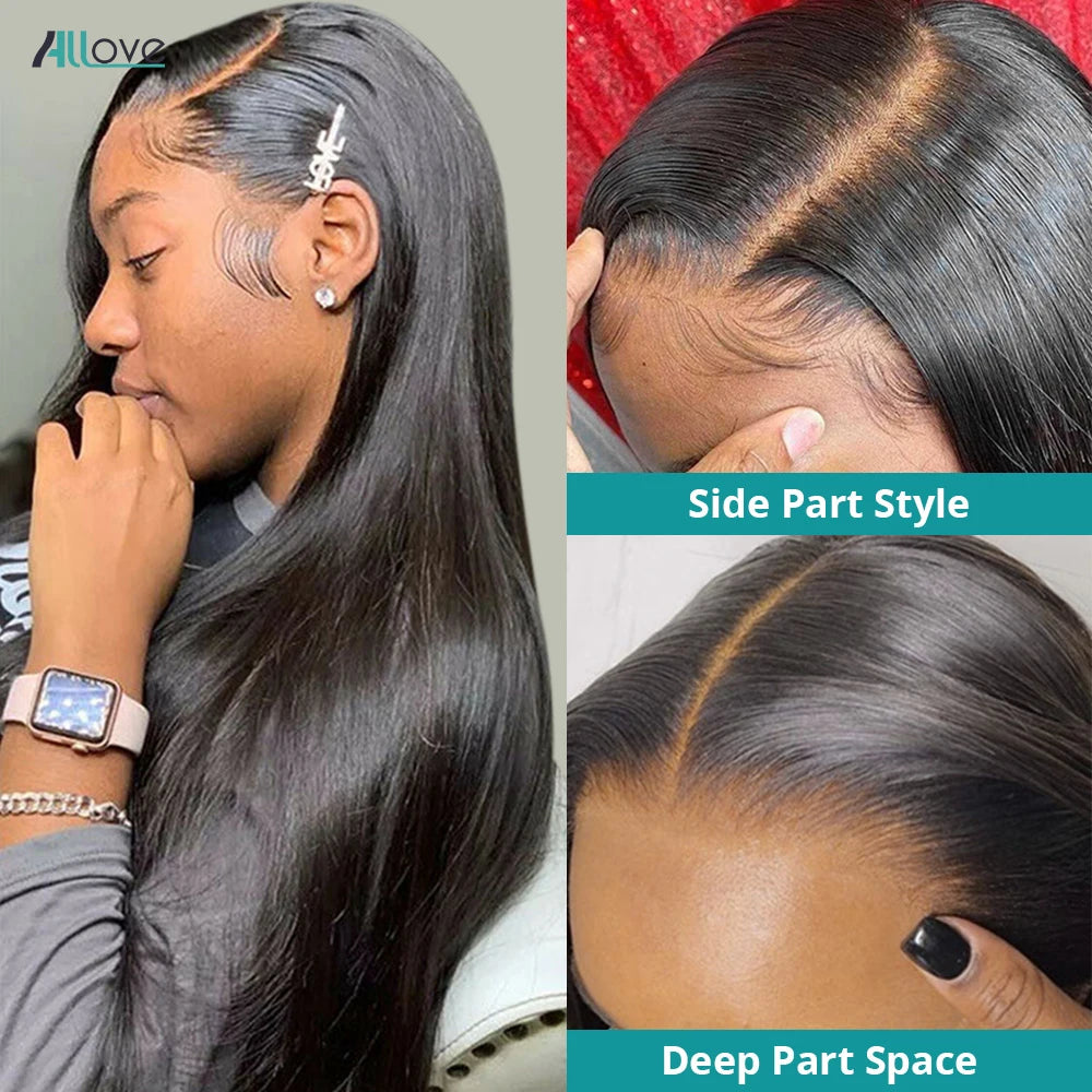 Amay 5x5 6x6 Lace Closure Wig Straight Human Hair Wigs 4x4  Transparent Lace Wig For Women Brazilian Remy Hair Wigs