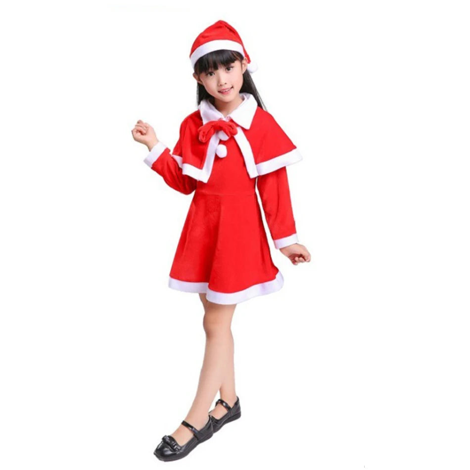 Maxy Boys Girls Christmas Fairy Outfits Kids Christmas Santa Claus Fantasy Costume Children Family Matching Celebration Outfits