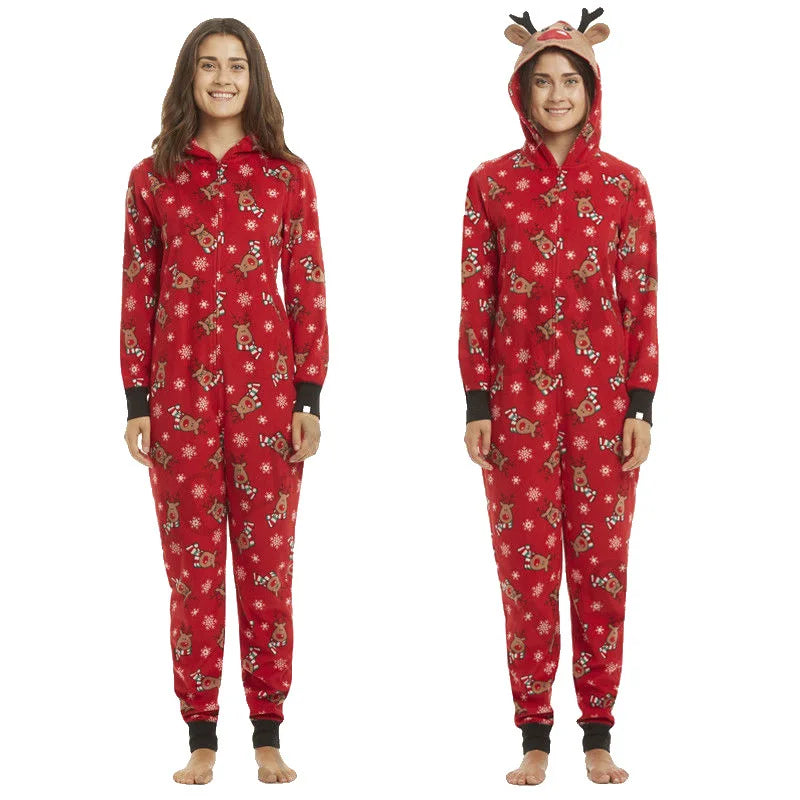 Maxy Christmas Family Matching Rompers Adult Kid Baby Family Matching Outfits Pajamas Xmas Deer Family Look Matching Jumpsuits