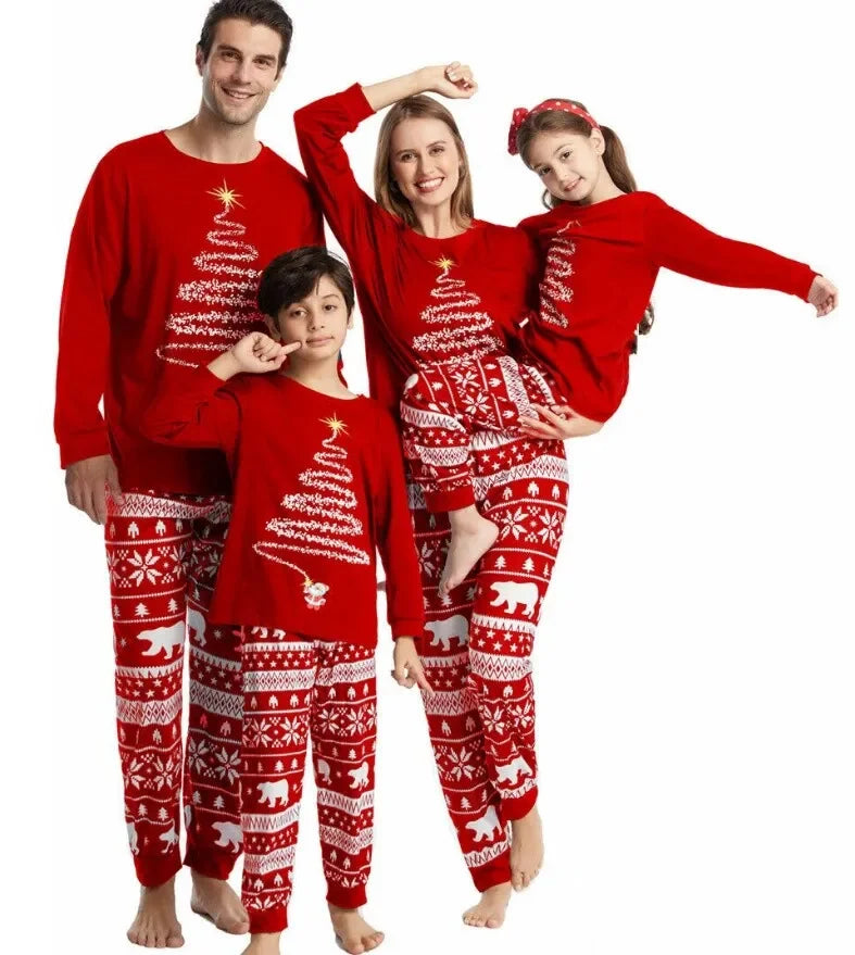 Maxy Christmas Family Matching Outfits Polar Kids Pajamas Sets Xmas Pj's Clothes