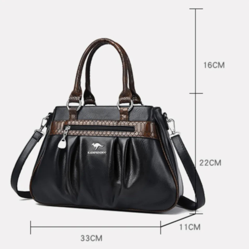 Maxy Three Layers Luxury Casual Tote Women Bag High Quality Leather Ladies Hand Bags for Women Big Shoulder Crossbody Bags Sac A Main