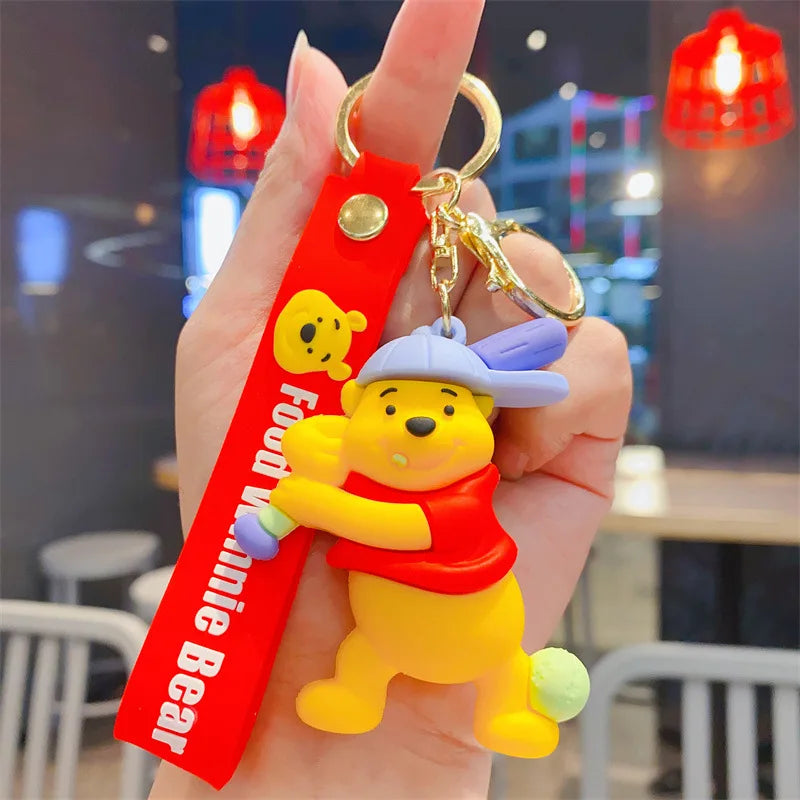 Maxy Anime Disney Figure Villain Maleficent The Evil Queen Cruella Silicone Keychain Bag Key Ring Pendant Children Toy Birthday Gifts