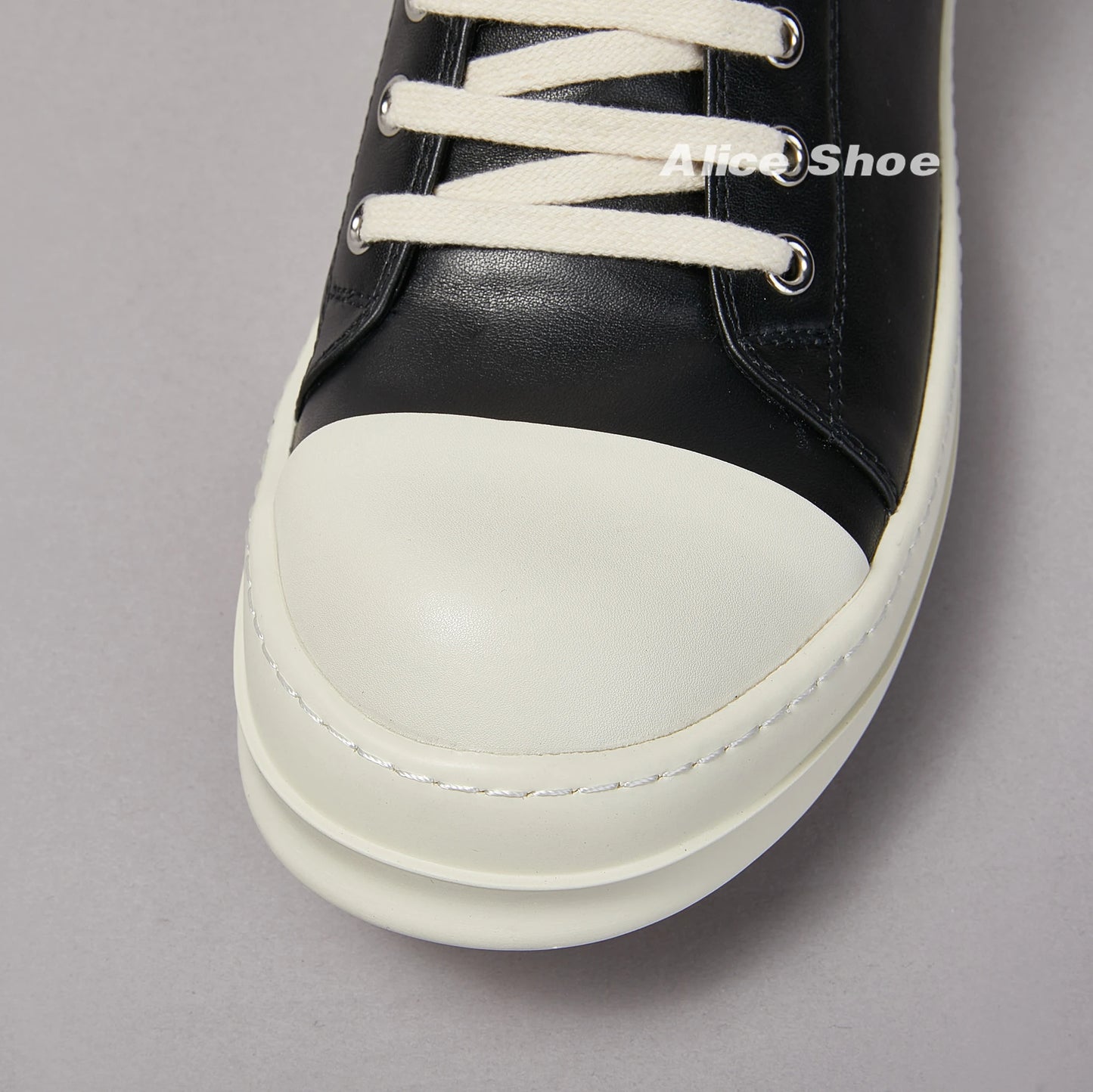 Maxy Ricks Brand Men Shoe Casual Leather Low Top Women Sneaker Fashion Flat Luxury Designer Platform owens Quality Black Flat Shoe