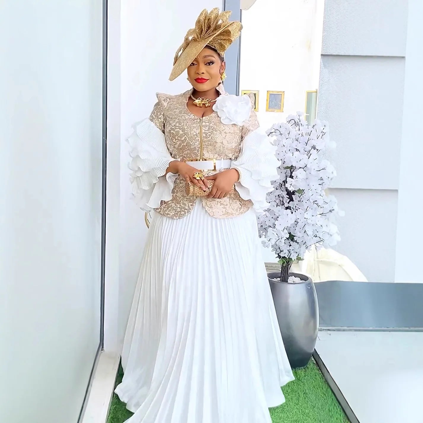 Maxy 2 Piece Set Clothing Turkey Outfits Evening Wedding Suit Dress Gown