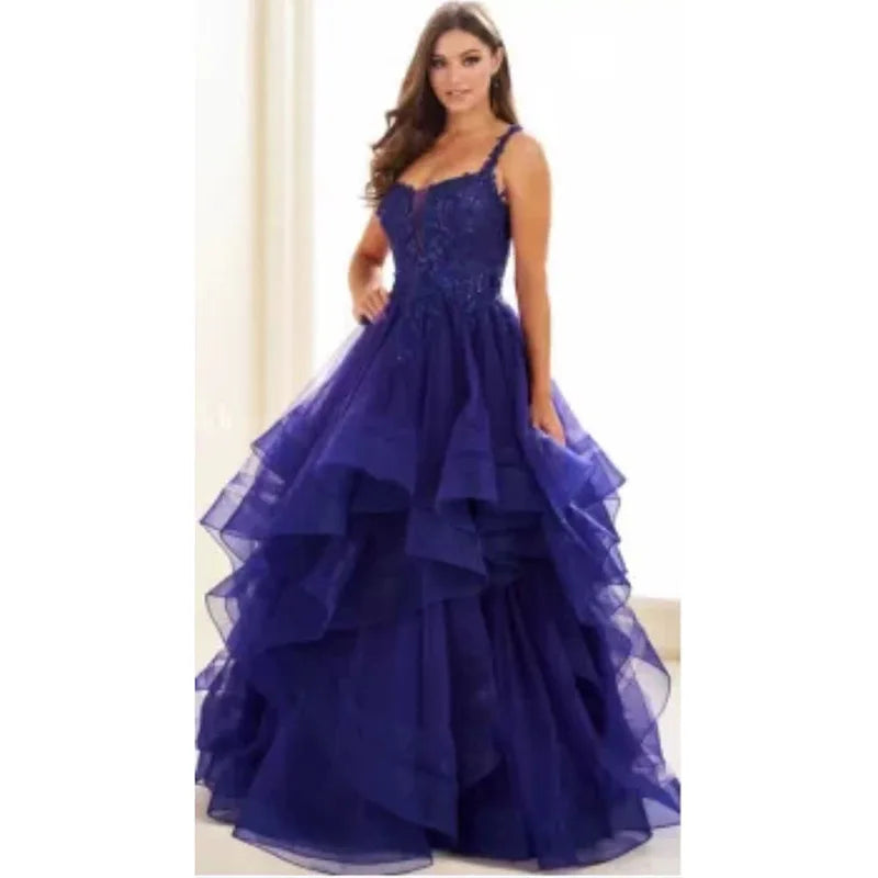 Maxy Elegant Club Banquet Purple Strap Dress Vocal Art Exam Senxi Colorful Silk Fairy Air Silk Dress Hosting Evening Dress