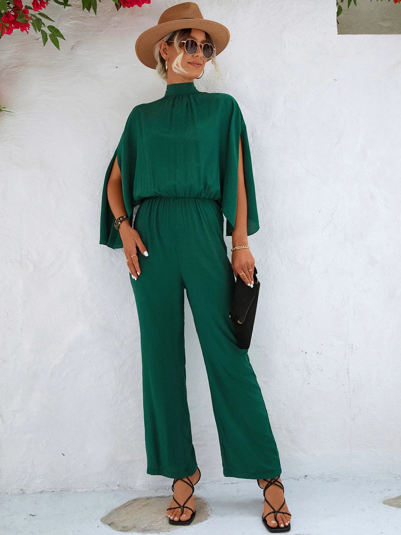 Maxy Spring and Summer New Products Hot Selling Women's Standing Collar Jumpsuit