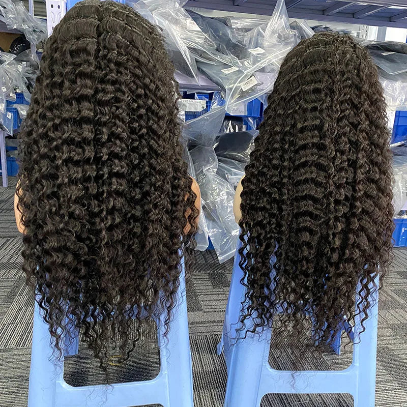 Maxy Glueless Real Human hair Wigs Lace Frontal Wig Pre Plucked With Baby Hair Brazilian Blond  Remy Loose Curly Human Hair Wigs