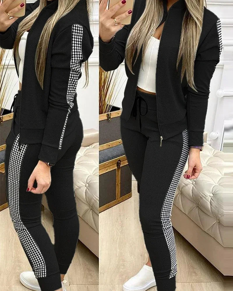 Two Piece Women Set Sport Casual Outfit Fall Clothes for Women Sweatshirt Jumper Top Sweatpants Set Women Suit Tracksuit