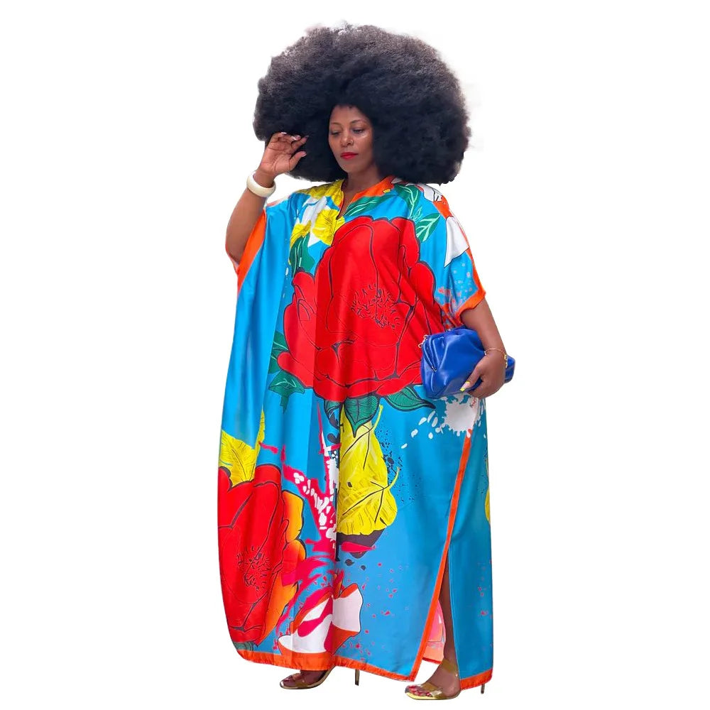 Maxy Dress For Women Plus Size Print Long Wedding Party Dress Evening Gowns Traditional Dashiki Clothing Kaftan Robe