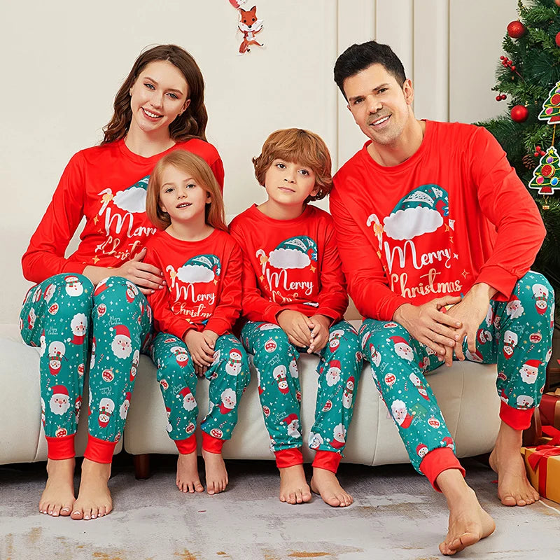 Maxy Christmas Matching Family Pajamas Outfits Adult Kids Father Mother Clothes Xmas Sleepwear Baby Boy Girl Pyjamas Family Look