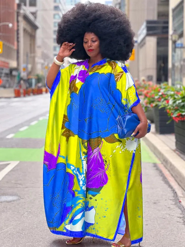 Maxy Dress For Women Plus Size Print Long Wedding Party Dress Evening Gowns Traditional Dashiki Clothing Kaftan Robe