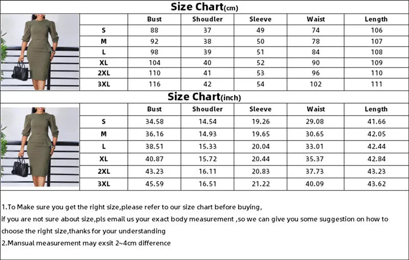 Maxy Office Lady Dresses for Women Streetwear Half Sleeve Clothing Large Size Knee Length Dresses New Pleated Midi Dress Black